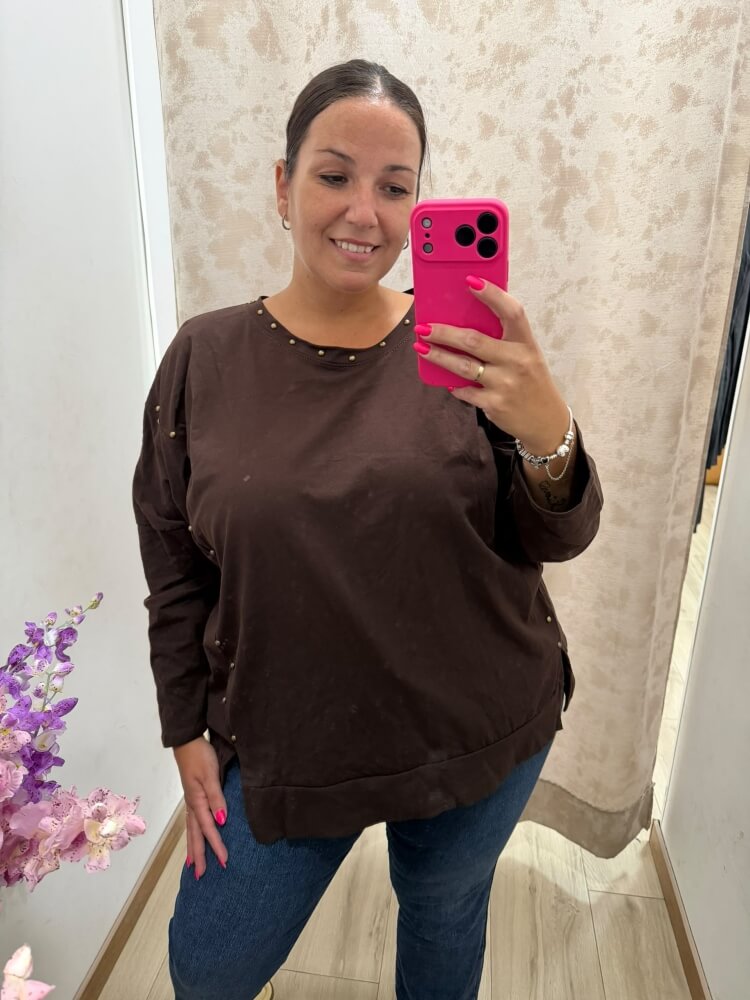 Sudadera Maxi Tachuela